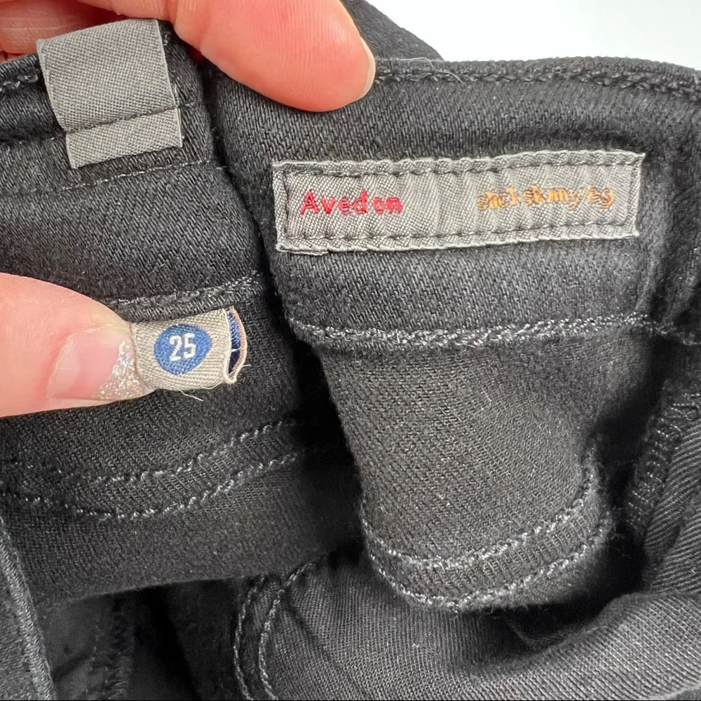 NWT Citizens of Humanity, Avedon Slick, Black Super Stretch Lo-Rise Skinny Sz 25 - Picture 12 of 13